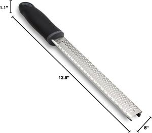 Râpe à fromage en acier inoxydable de 8 pouces - Citron, gingembre, <span class=keywords><strong>ail</strong></span>, muscade, chocolat - Couvercle en plastique, poignée ergonomique souple - Product Image 2