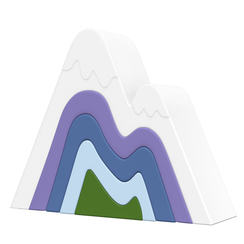 Aamzon Silicone Toy Montessori Rainbow Building