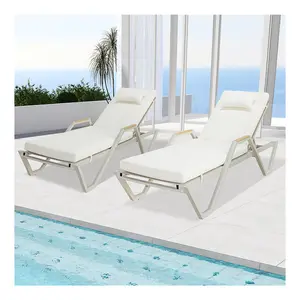 Moderne Rotan/Rieten Zon Lounge Uniek Zwembad Strandresort Meubels Ligstoelen Chaise Lounge Voor Tuin