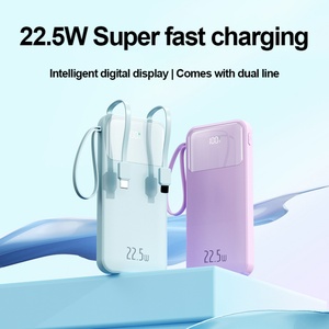 Baterías Portátiles Mini PD de 22.5W con Cable, Carga Rápida de Emergencia, 10000mah, 20000mah, 30000mah, con Logotipo, para Teléfono - Product Image 4
