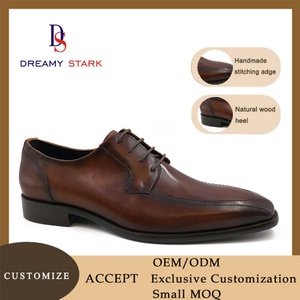 Chaussures Oxford de luxe pour hommes, fabriquées à la main, design unique, durables, de haute qualité italienne, vintage, confortables, légères, respirantes, en cuir véritable pour l'automne - Product Image 6