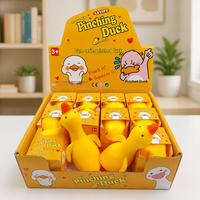 Jouet anti-stress en forme de canard à pincer, canard jaune extensible, jouet souple en plastique non toxique pour enfants et adultes