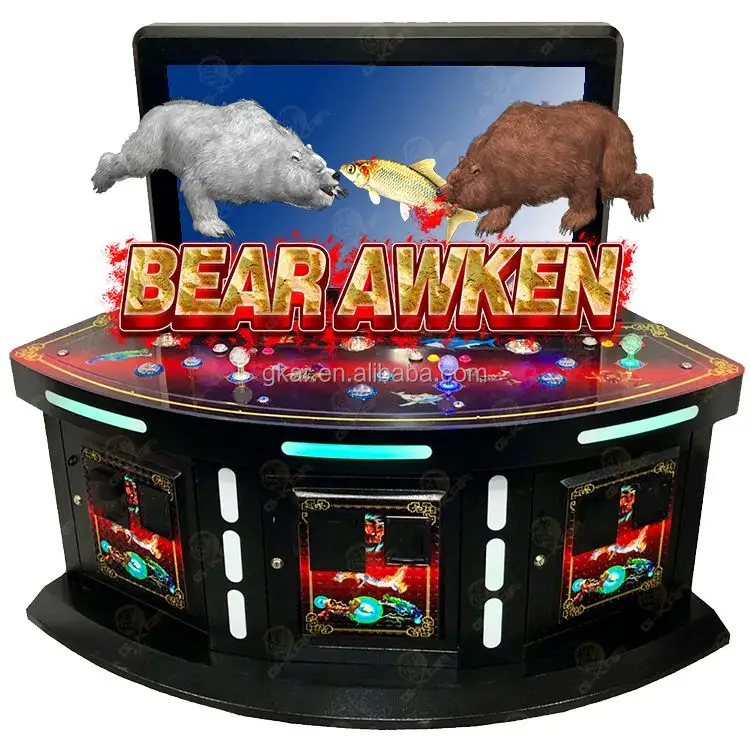 2024 Customized Standing 3 Players 32/55 Inch Screen Table Online Fish Games Bear Awaken