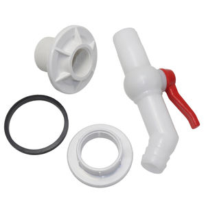 Ensemble de robinetterie G1" 3/4" 1/2" avec bec incliné, <span class=keywords><strong>tuyau</strong></span> long, <span class=keywords><strong>raccord</strong></span> fileté en plastique, adaptateur de traversée de plaque pour réservoir d'eau, <span class=keywords><strong>raccord</strong></span> rapide - Product Image 5