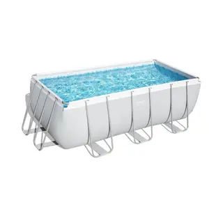 Bestway 56456 piscina quadrada alta qualidade piscinas grandes pvc conjunto fácil grande piscina