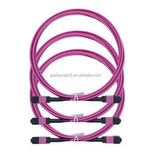 Cable de Fibra Óptica MPO Hembra a MPO Hembra para Uso en Interiores, Cable OM4 de 12 Núcleos Tipo B, 3 Metros, Multimodo - Product Image 1