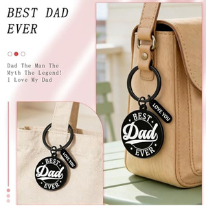 Llavero Personalizado de Acero Inoxidable Negro al por Mayor, el Mejor <span class=keywords><strong>Papá</strong></span> del Mundo, Llavero Personalizado para el Día del Padre, Regalo de Cumpleaños para <span class=keywords><strong>Papá</strong></span> - Product Image 5