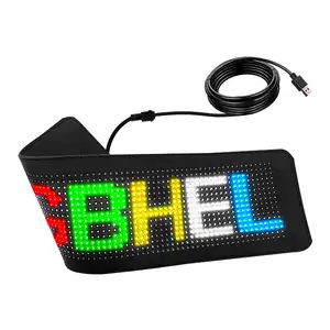 Pantalla LED de emoción de luz digital inteligente Rgb a todo color personalizada, pantalla interactiva LED para coche, pantalla publicitaria para coche, pantalla LED para coche