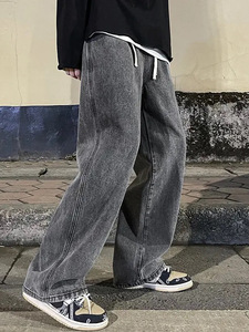 Jeans classici di nuova moda 2025 pantaloni larghi larghi da uomo quattro <span class=keywords><strong>stagioni</strong></span> pantaloni larghi Street Hip-Hop pantaloni larghi - Product Image 2