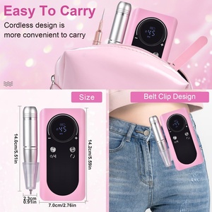 Machine à ongles électrique portable rechargeable 45000 tr/min, ponceuse à ongles pour le polissage des ongles en gel, pour la manucure à domicile et en salon - Product Image 2