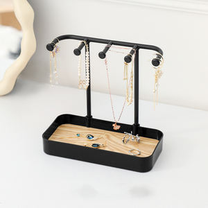 Mini Double-Layered <b>Earring</b> <b>Holder</b> Rack Jewelry Display Stand Storage Organizer Ear <b>Studs</b> Necklace Pendant PP Material Portable - Product Image 5