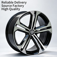 Jantes en alliage d'aluminium Flowtone Wheels 18 19 pouces 5X112, finition noire usinée, pour Volkswagen Tiguan Passat, jantes de voiture