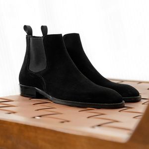 New Fashion Cow Genuine <b>Leather</b> Shoes <b>Work</b> <b>Boots</b> Classic Casual <b>Boots</b> Men's Ankle <b>Boots</b> Wholesale Luxury Hommes Hombre - Product Image 1