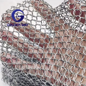 2024 Hot Phong Cách 304 thép không gỉ chainmail Vòng lưới trang trí tấm rèm cho xây dựng trang trí - Product Image 2