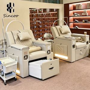 Fauteuil de Pédicure Électrique Multifonctionnel avec Éclairage LED, Siège Inclinable en Verre, Drainage Automatique et Massage LED 7 Couleurs – Vente en Gros - Product Image 1