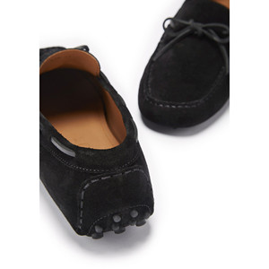 Mocassins à lacets, daim noir - Product Image 2