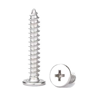 CA Flat Head Phillips Self Tapping Screws 304 Stainless Steel Large Head Metric For Metal Fasteners Class 4.8 A2-70 - Product Image 1