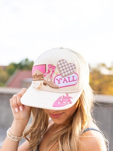 Howdy Yall Guangdong China Western Custom Embroidery Applique Patch Cap Men Iron On Faith Hat Patches For Hats - Product Image 6
