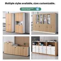Armoire de sécurité en bois au design moderne, du sol au plafond, casier de bureau, bibliothèque, style panneau, armoire à documents avec serrure LINOU SG-1