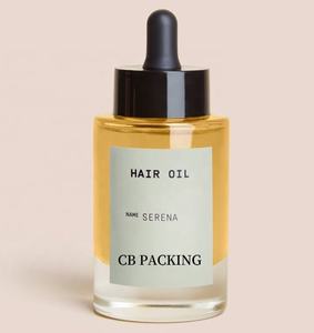 Flacon Compte-Gouttes en Verre à Épaule Plate Ambre Vert, Épais, pour Sérum Huile Capillaire, Avec Boîte, En Stock - Product Image 2