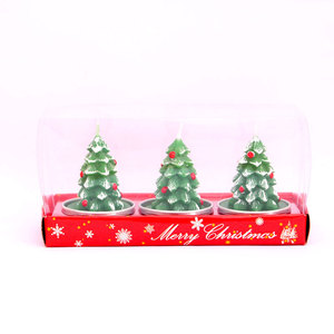 Santa Claus Vela Cera Parafina De Navidad <b>Paraffin</b> Wax Christmas Tree Candle Gift Set for New Year Christmas Decoration - Product Image 5