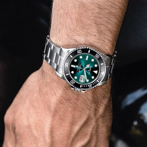 Reloj Mecánico MIGE para Hombre, con Bisel Cronógrafo Superluminoso de Acero Inoxidable 316L, Automático, de Buceo, 100M, con Fecha - Product Image 3