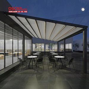 Système de toit rétractable réglable en alliage d'aluminium pour patio, terrasse, jardin - Fixation murale pour extérieur - Auvent rétractable - Product Image 1