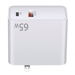 GaN Tech 65W Dual Port Fast Charger (1USB-A + 1 PD) Fast Wall Charger with PD & QC3.0 for Mobile Phone Laptop Tablet - Product Image 6