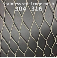 Maille de câble métallique en acier inoxydable Offre Spéciale garde-corps Cages à oiseaux à armure toile pour perroquets volière Net Zoos Technique de traitement de coupe