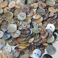 Botones de Concha Agoya Naturales de Japón, Gruesos, con 2 Agujeros, para Camisas, Ropa y Costura, Calidad T1 T2
