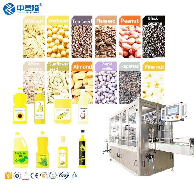New Factory's Automatic Oil Press Machine for Peanut Sesame Soybean Sunflower Rapeseed Olive Other Beverages 500ml Shampoo
