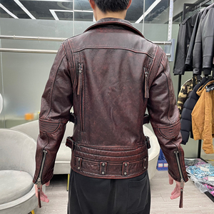 <span class=keywords><strong>Chaqueta</strong></span> de <span class=keywords><strong>Cuero</strong></span> Vintage Impermeable con Múltiples Cremalleras Personalizada para <span class=keywords><strong>Hombre</strong></span>, <span class=keywords><strong>Chaqueta</strong></span> Textil de Diseño Elegante y Lujoso para Caballeros Distinguidos - Product Image 4