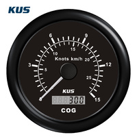 Speedometer GPS KUS SEA-V Series 85mm 0~15/30/60 Knots 12V/24V untuk Kapal Universal