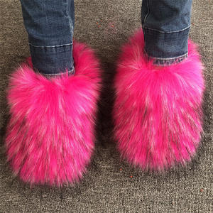 Alfombra Antideslizante de Imitación de Piel de Mapache, Estilo Europeo Americano 2024, para Mujer, Otoño Invierno, Forrada de Felpa, para el Hogar - Product Image 1