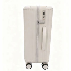 PC Material Hard Shell <b>Suitcase</b> New Style <b>Plastic</b> Frame Zipper Luggage With 8 Spinning Wheels And Two Handles - Product Image 1