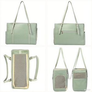 Elegante bolsa de cuero <span class=keywords><strong>para</strong></span> mascotas con ventana de malla transpirable adecuada <span class=keywords><strong>para</strong></span> gatos medianos y perros pequeños de menos de 10 libras - Product Image 5