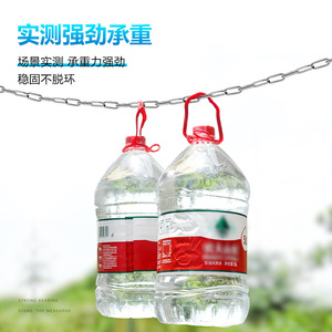 Chaîne de séchage de vêtements en acier inoxydable, corde à linge épaissie coupe-vent pour serviettes, pantalons, peignoirs, design minimaliste à crochets - Product Image 2