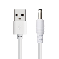 Kabel Pengisi Daya USB 2.0 ke DC3.5 Tembaga Murni Pabrik 1A DC3.5*1.35mm 5V/12V dengan Selubung PVC
