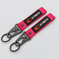 Sangle de porte-clés tissée pour voiture avec clip métallique, porte-clés et étiquette logo pour auto-école, garage, cadeaux promotionnels