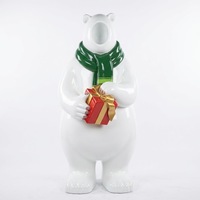 Statue d'ours en résine personnalisée avec éclairage LED, grande sculpture pour parc à thème d'Halloween, accessoire photo, cadeau d'entreprise
