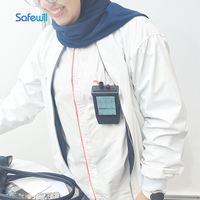 Compteur de particules numérique Safewill haute précision 2,83 L/min, portable, avec fonction température et humidité, moniteur de poussière