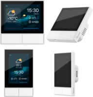 Interrupteur mural intelligent SONOFF NS Panel USW, thermostat Wi-Fi blanc avec écran, compatible avec Alexa, Google Home et Android.