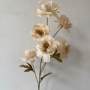 จินซี ช่อดอกไม้ประดิษฐ์ 80 ซม. ผ้าไหมสีแดง สำหรับตกแต่งงานแต่งงาน - Product Image 2