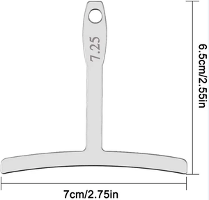 Outils de luthier de guitare en acier inoxydable argenté jauge de rayon d'épaisseur pour manche de guitare et chevalet - Product Image 1