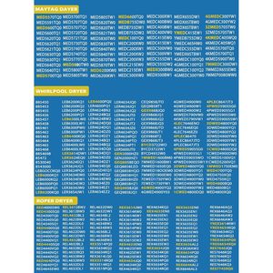 Elemento calefactor para secadora WED4815EW1, 120V, 1500W, acero inoxidable, para Whirlpool Amana Kenmore serie 70 80 - Product Image 6