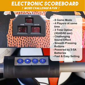 <span class=keywords><strong>Gioco</strong></span> Arcade di Basket Pieghevole a Doppio Canestro con 8 Modalità di <span class=keywords><strong>Gioco</strong></span>, Macchina per Tiri a Canestro - Product Image 5