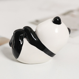 Figurine de panda en poterie peinte, 11CM-30CM, décoration de bureau, cadeau, poupée de dessin animé unisexe - Product Image 4