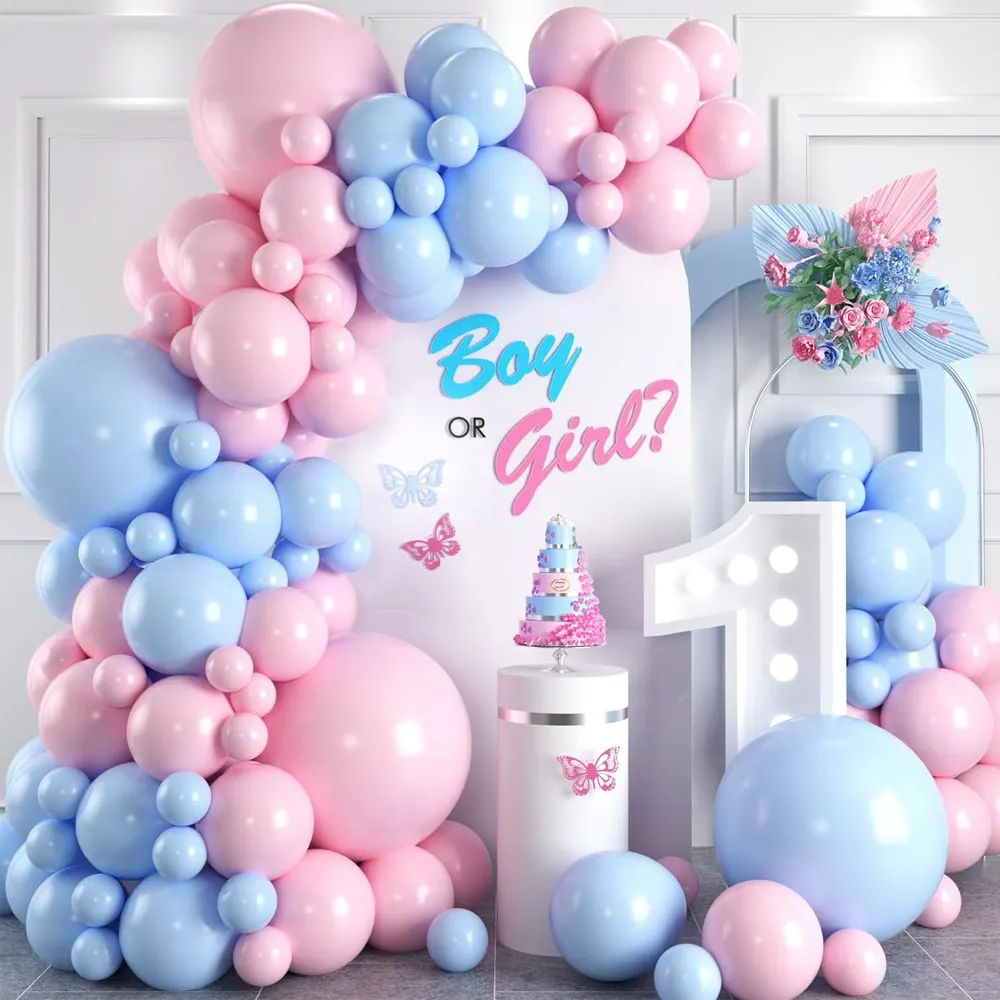 Pastel macaron látex balão gênero revelar festa decorações colorido balões conjunto festa bebê chuveiro macaron látex balões conjunto