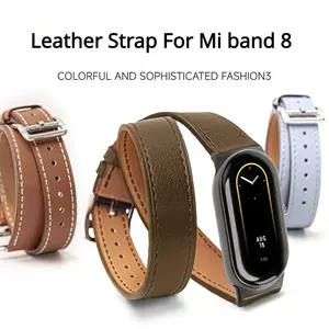 Dragonne Correa montre remplacement Miband 8 bracelet en cuir pour Xiaomi Mi Band 8 NFC Bracelet de <span class=keywords><strong>sport</strong></span> Pulseira pour Mi Band 8 bracelet - Product Image 2