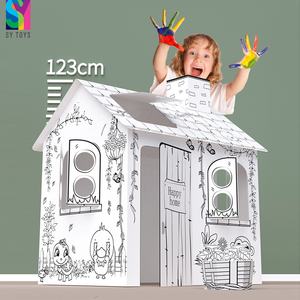 SY玩具3D DIY儿童艺术工艺品纸着色画屋汽车儿童绘画儿童玩具益智玩具 - Product Image 6